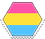 Pansexual hexagonal stamp